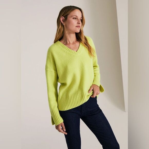 Favorite Daughter William Sweater Cashmere Blend Green Size XS - Picture 2 of 10